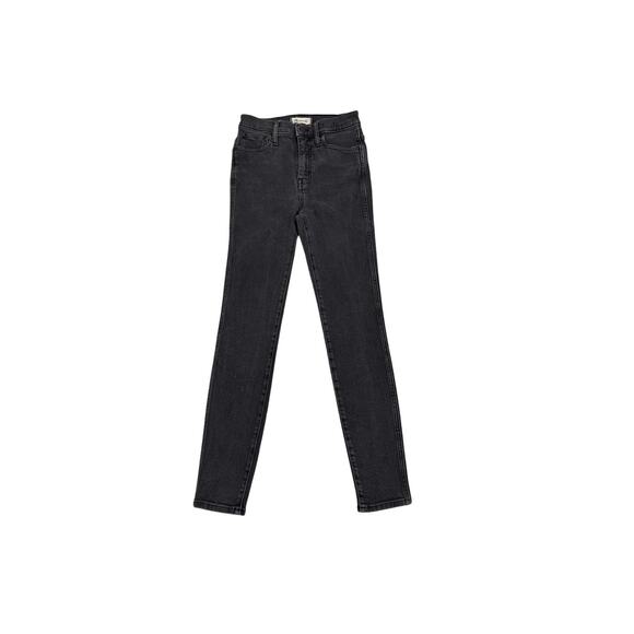 Madewell Denim - Madewell Jeans Black Gray Faded High Rise Straight Skinny Jeans Size 26
